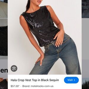 Motel Rocks Sequin Tank Top